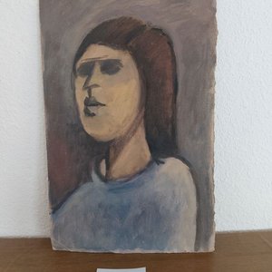 Lote anterior: Retrato al óleo sobre cartón, firmado LPI 2005
