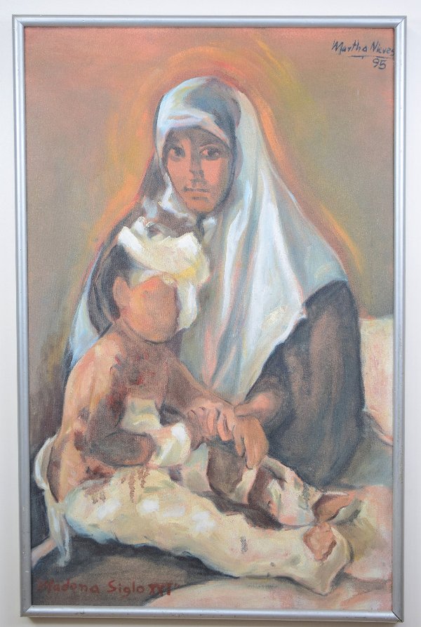 Óleo "Madona Siglo XXI" de Martha Nieves, 1995 - imagen 1