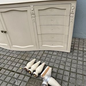 Aparador Bajo Blanco Patinado con 10 Cajones y 2 Puertas - imagen 5