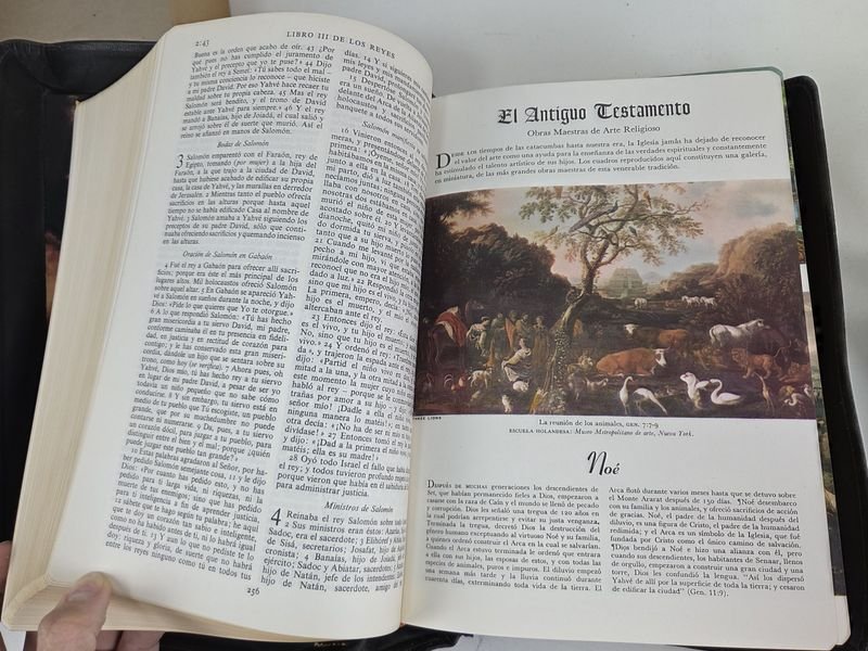 La Sagrada Biblia con ilustraciones religiosas y detalles ornamentales - imagen 4