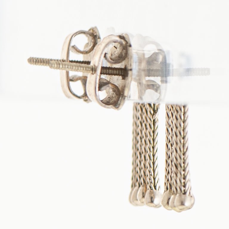 Pareja de caravanas de oro 18k con brillantes - imagen 2