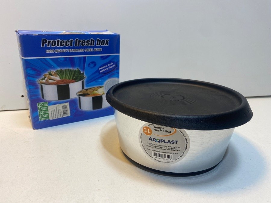 Set de 5 Tupper Contenedores de Acero Inoxidable con Tapas Herméticas