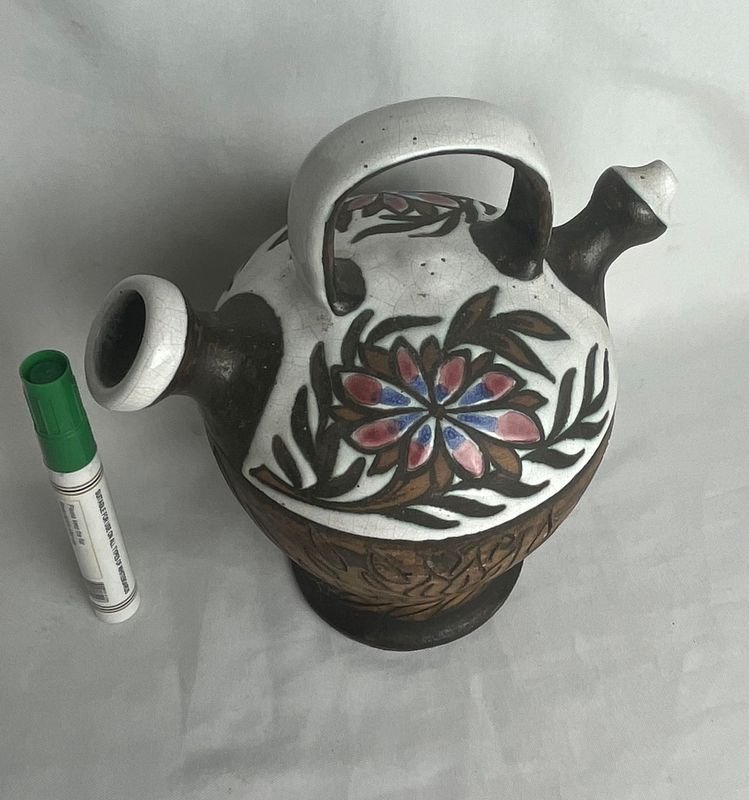 Botijo de cerámica con diseño floral - imagen 4