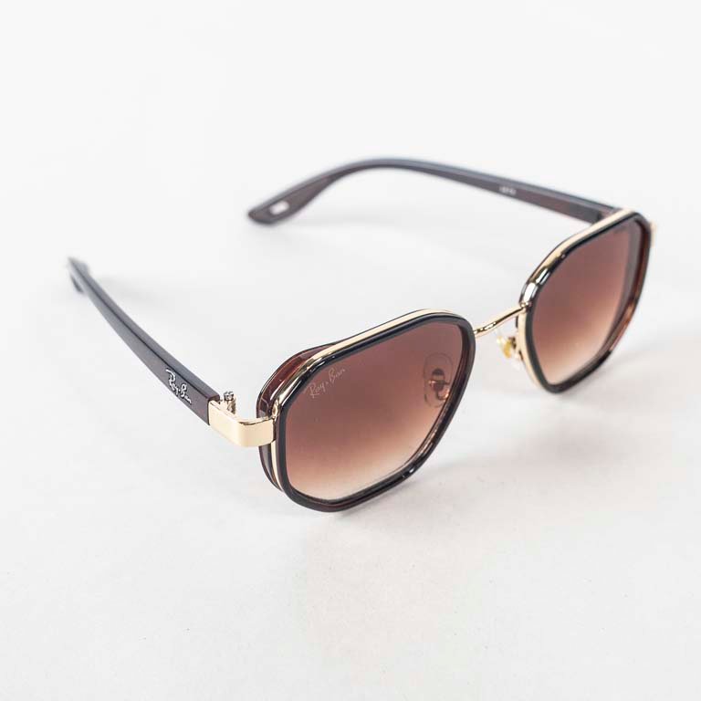 Lentes de Sol Ray-Ban Marrones con Marco Dorado