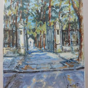 Lote siguiente: Pintura "Portal en el Prado" de Aldo Curto, Óleo 60x50 cm