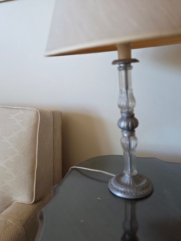 Lámparas de mesa en cristal y peltre de alta calidad - imagen 4