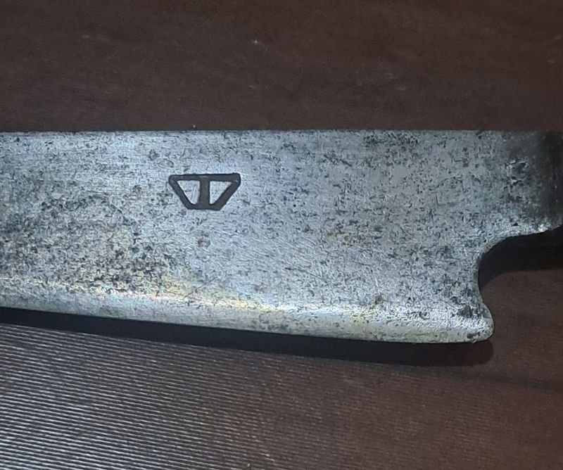 Cuchillo criollo antiguo con botón forjado acuñado cauterucho - imagen 2