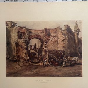 Lámina Antigua Detalle de la Ciudadela Montevideo 1840 - imagen 1