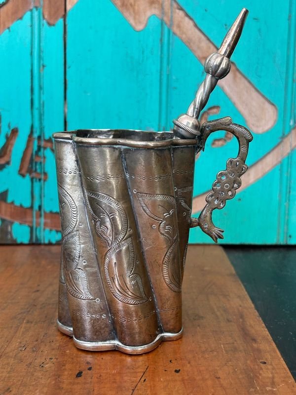 Raro Vaso para infuciones y calce metal blanco todo - Equipamiento de cocina