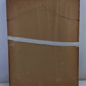 Acuarela Firmada F. Ribas: Paisaje Urbano con Río y Puente (45x58cm) - imagen 4