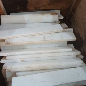 Aproximadamente 350 Guardas Rectangulares de Mármol Blanco - imagen 4