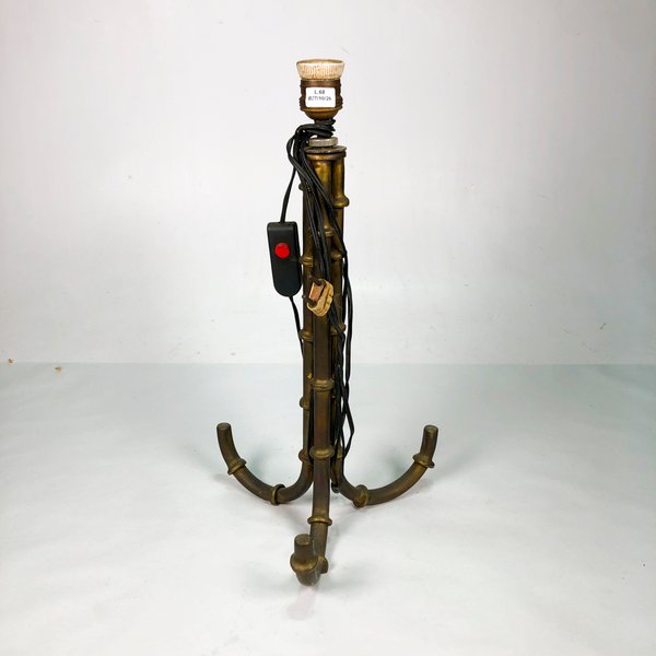 Lámpara de Sobremesa Antigua de Bronce Estilo Bambú - imagen 1