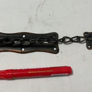 Pasador de Puerta de Bronce con Cadena - imagen 5