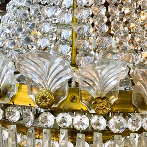 Gran Colgante de Cristal y Bronce con Detalles Vintage - imagen 3