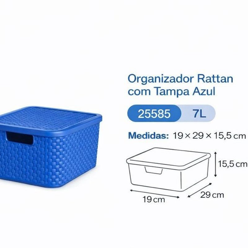 Lote siguiente: Caja Rattan de 7 litros para almacenamiento y decoración