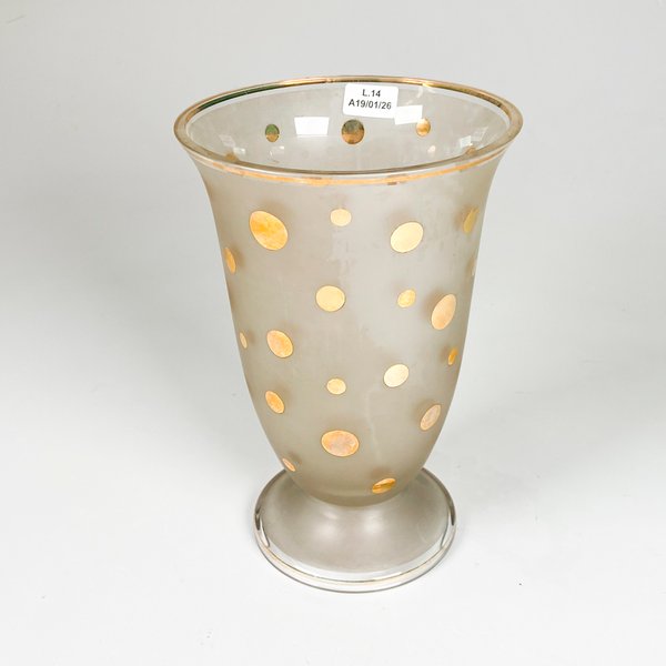 Florero en cristal y realces en oro, alto 22cm. - imagen 2
