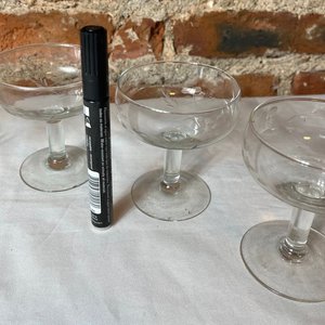 Juego de 6 Copas de Cristal Talladas al Ácido - imagen 6
