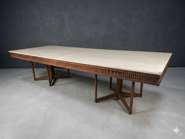 Mesa Estilo Inglés con Tapa de Mármol
