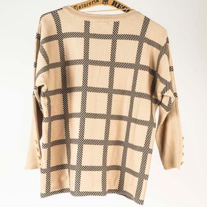 Buzo de Mujer Cable & Gauge Beige y Negro Talle L - imagen 2