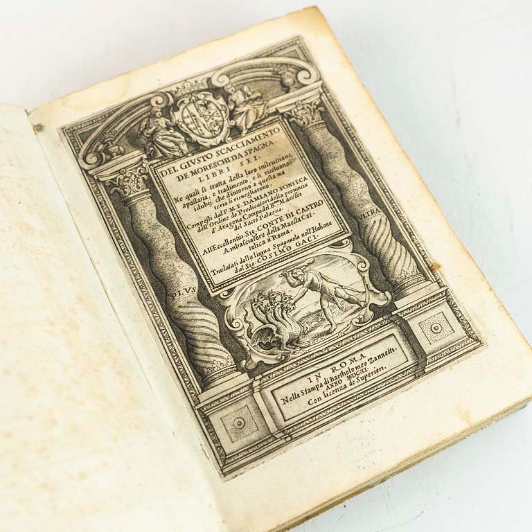 Libro "Del Giusto Scacciamento de Moreschi da Spagna" de Damián de Fonseca (Roma, 1611)
