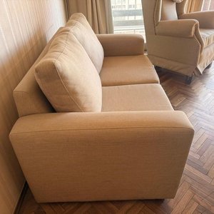 Sillón de Dos Cuerpos Tapizado Beige Impecable - imagen 2
