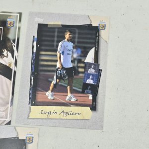 Tarjetas Topps Focus Argentina x5: Crespo, Sorín, Agüero, Martínez, Mastantuono - imagen 4