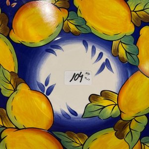Lote siguiente: Set de Vajilla con Platos Fruteros y Posa Fuente Estilo Limones