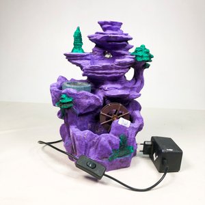 Fuente de Agua Decorativa de Cerámica Violeta con Rueda y Transformador - imagen 2