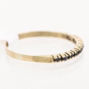 Medio Sin Fin de Oro 18k con Piedras Negras - imagen 2