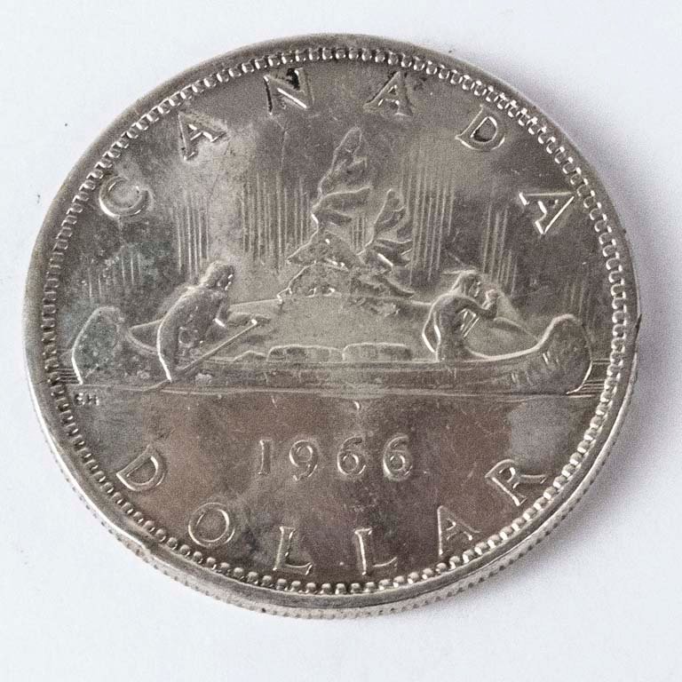 Moneda de plata canadiense - Dólar de 1956 - imagen 2