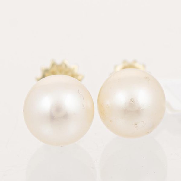 Par de Tornillos de Oro 18k con Perlas Naturales