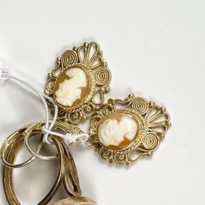 Anillo de Plata con Camafeo y Par de Caravanas a Juego - imagen 4