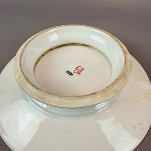 Plato de Torta Limoges Antiguo con Flores - imagen 3