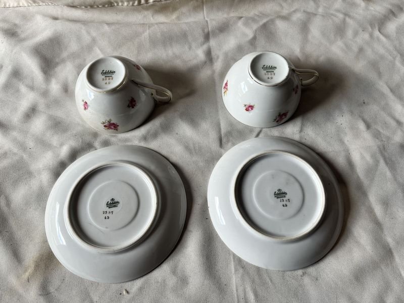 Tazas alemanas con flores y platos Bavaria - imagen 4