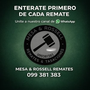 Lote siguiente: Canal de WhatsApp Mesa & Rossell Remates