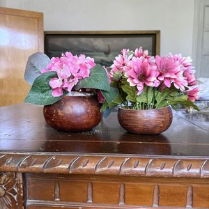 Floreros de Mambu con Flores Artificiales Rosas - imagen 13