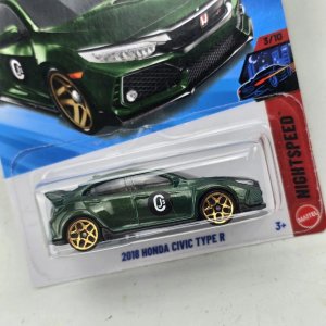 Hot Wheels Honda Civic Type R 2018 Verde - imagen 2