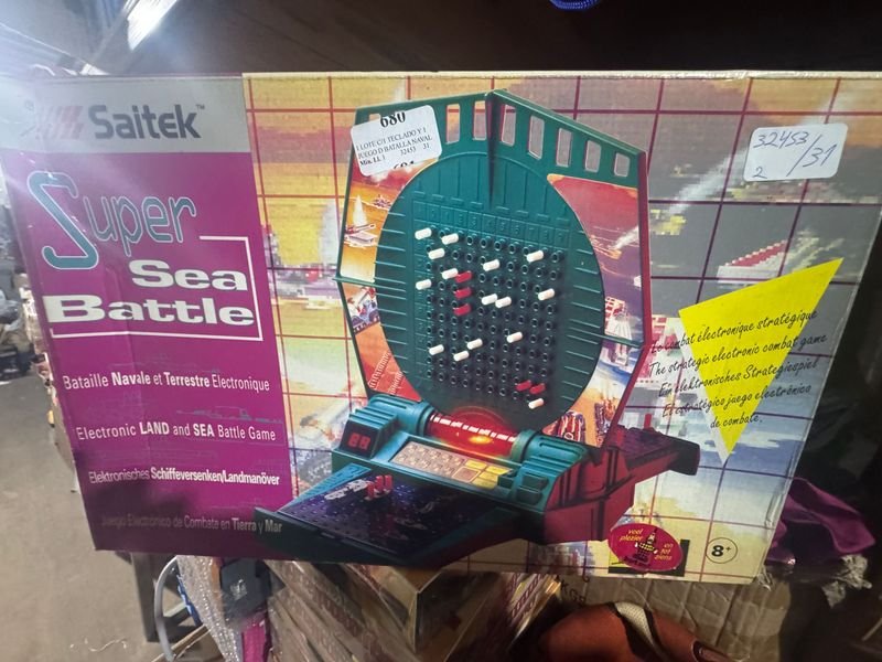 Juego Batalla Naval Electrónico Super Sea Battle Saitek Antiguo Nuevo en Caja