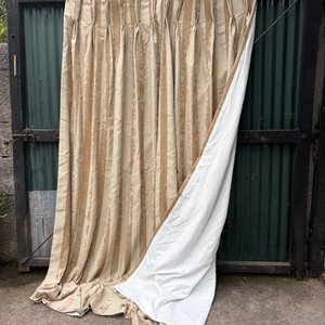 Cortina Gruesa Beige Rayada 260x170 cm - imagen 3