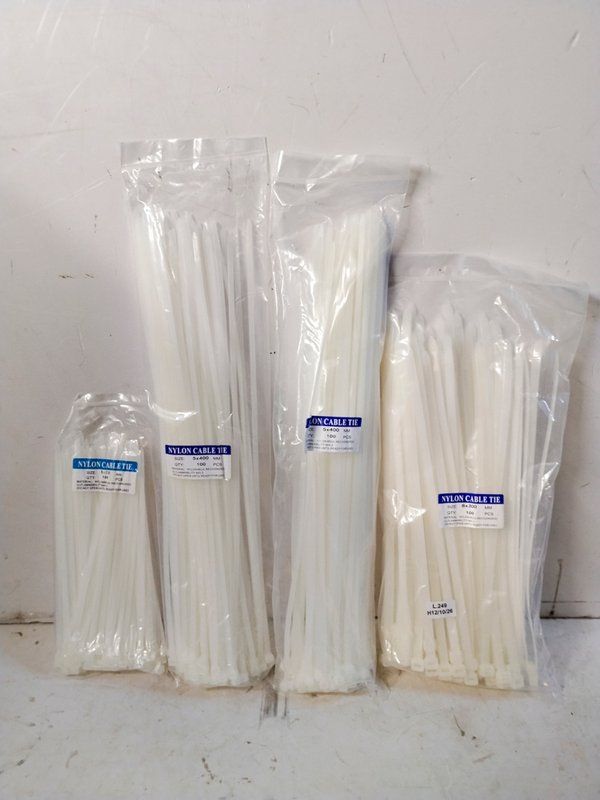 400 Precintos Plásticos Nylon Cable Tie Blancos
