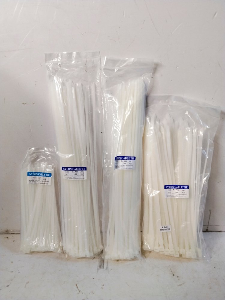 400 Precintos Plásticos Nylon Cable Tie Blancos