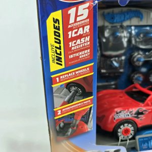 Taller de Servicio Hot Wheels con Coche Rojo y Accesorios - imagen 2