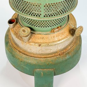 Estufa a Queroseno "Titmar" Verde Esmaltada Vintage - imagen 4