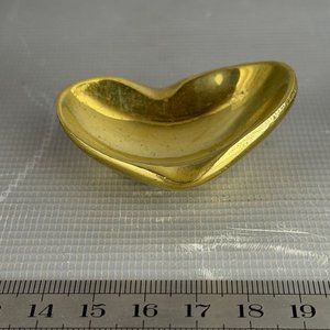 Conjunto de Joyero Redondo y Despojador en Bronce Dorado - imagen 8