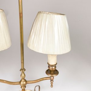 Lámpara de Bronce de Dos Luces con Pantallas - imagen 4