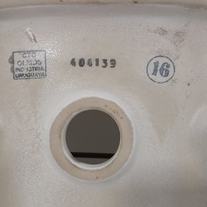 Pileta de Baño de Apoyo Olmos "Baltico" en Loza Blanca - imagen 4