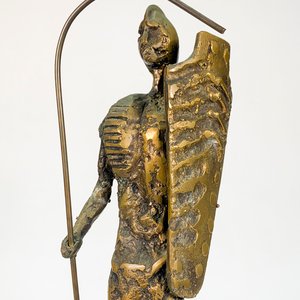 Escultura en Bronce "Guerrero" de Roberto Cidade - 52 cm - imagen 2