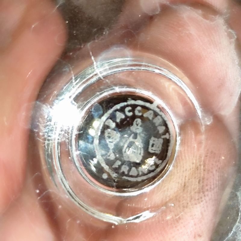 8 copitas francesas de cristal tallado BACCARAT - imagen 5