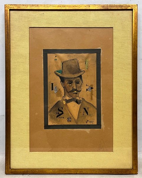 Lote anterior: Pintura de Clarina Vicens "Personaje con sobrero"