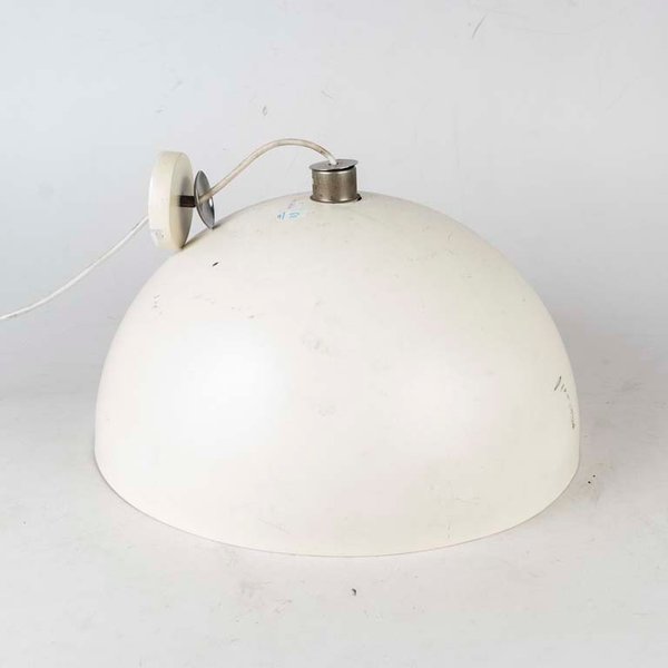 Colgante Metálico Blanco de Una Luz con Detalles en Pintura
